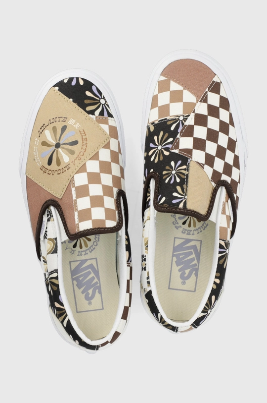 brązowy Vans tenisówki UA Classic Slip-On Patchwork Divine