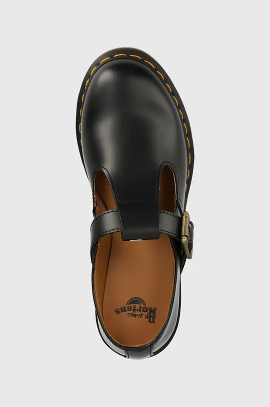 black Dr. Martens leather shoes