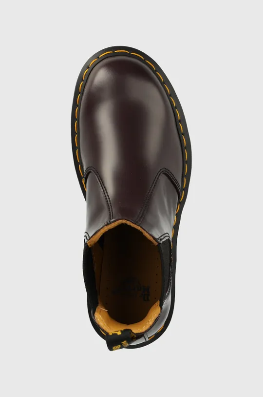 burgundské Kožené topánky chelsea Dr. Martens