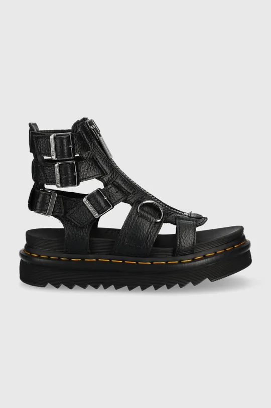 čierna Kožené sandále Dr. Martens Dámsky