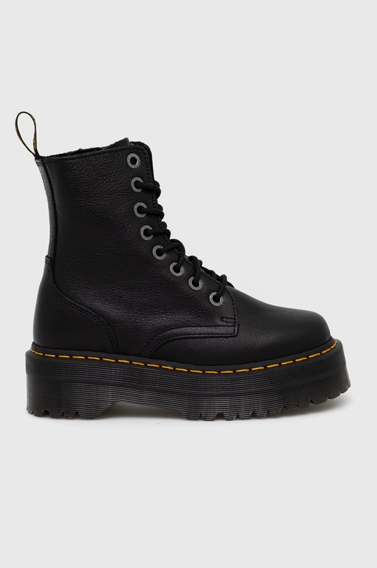 fekete Dr. Martens bőr bakancs Női