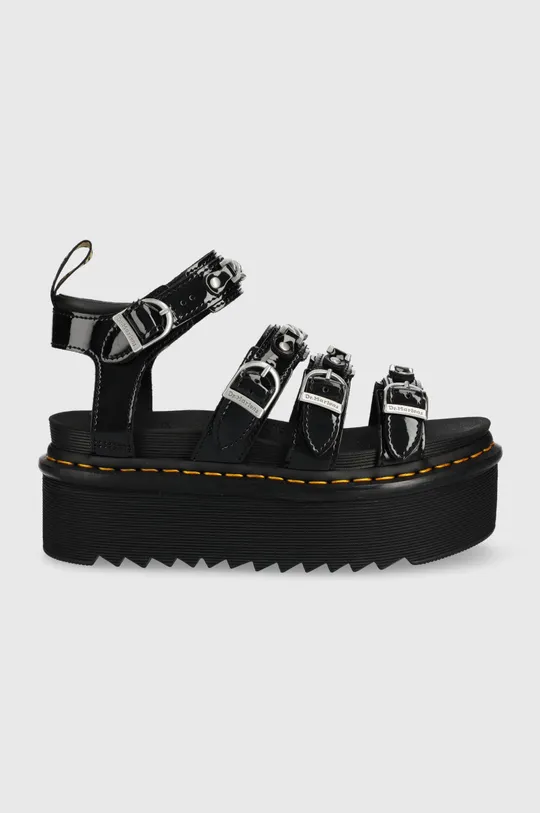 czarny Dr. Martens sandały skórzane Blaire 2 Quad Chain Damski