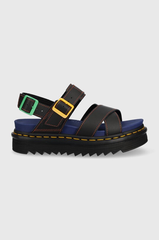 Шкіряні сандалі Dr. Martens жіночі колір чорний на платформі | ANSWEAR.ua