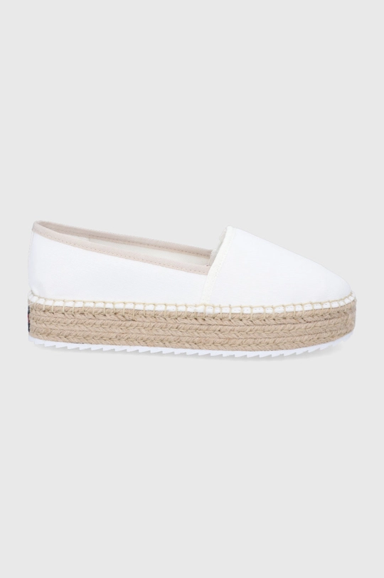 biały Tommy Jeans espadryle EN0EN01832.YBR.FLATFOR Damski