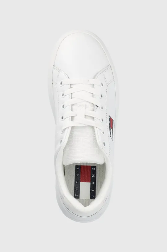 λευκό Δερμάτινα παπούτσια Tommy Jeans