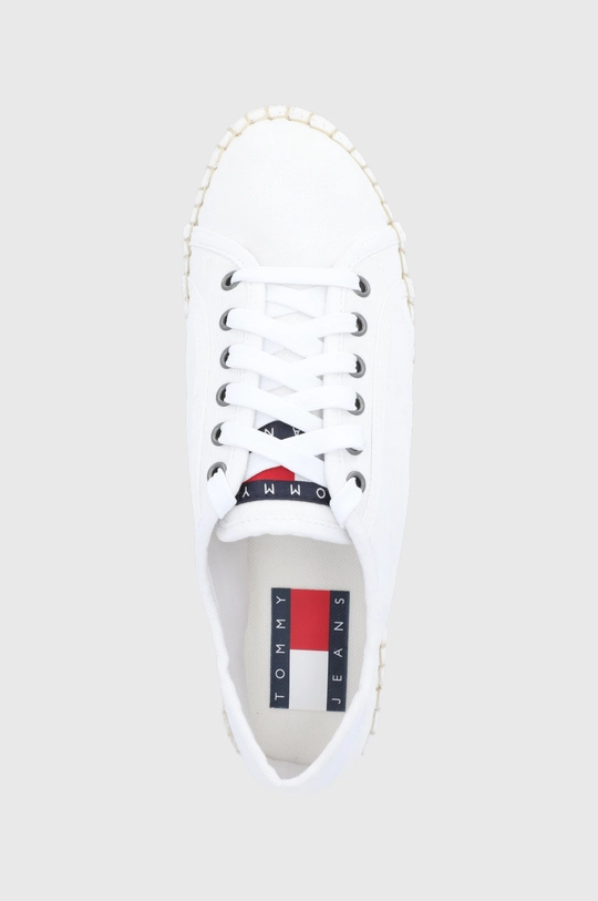 biały Tommy Jeans espadryle EN0EN01813.YBR.LACE.UP