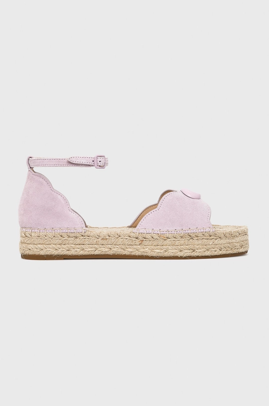 różowy Coach espadryle zamszowe Dillon Suede C8986.VIO Damski