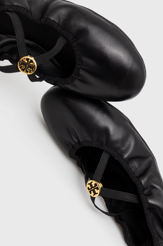 Tory Burch bőr balerina cipő Soft Scrunch  Szár: természetes bőr Belseje: természetes bőr Talp: szintetikus anyag