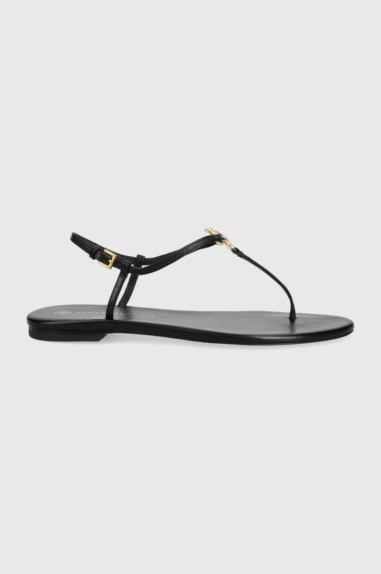 černá Kožené sandály Tory Burch Capri Dámský