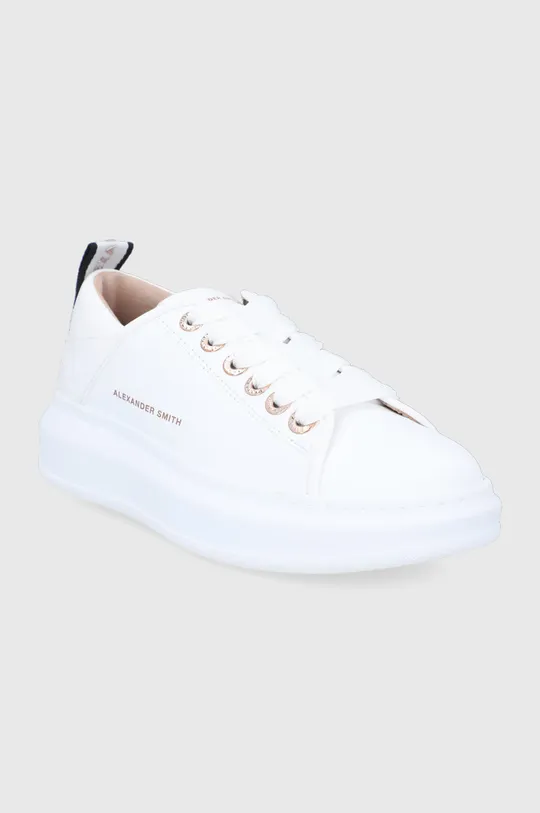 Δερμάτινα παπούτσια Alexander Smith Wembley λευκό