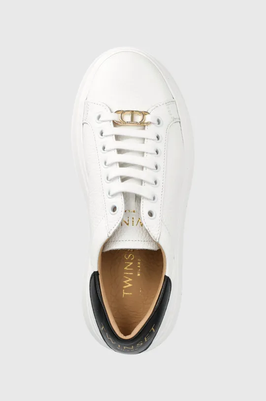 λευκό Δερμάτινα παπούτσια Twinset