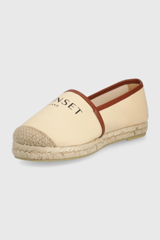 Twinset espadryle Cholewka: Materiał tekstylny, Skóra naturalna, Wnętrze: Materiał tekstylny, Podeszwa: Materiał syntetyczny