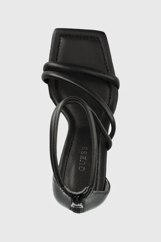 čierna Kožené sandále Guess Leance