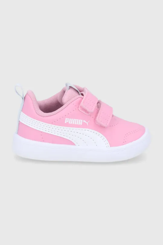 różowy Puma buty dziecięce Courtflex 371544.G Dziewczęcy