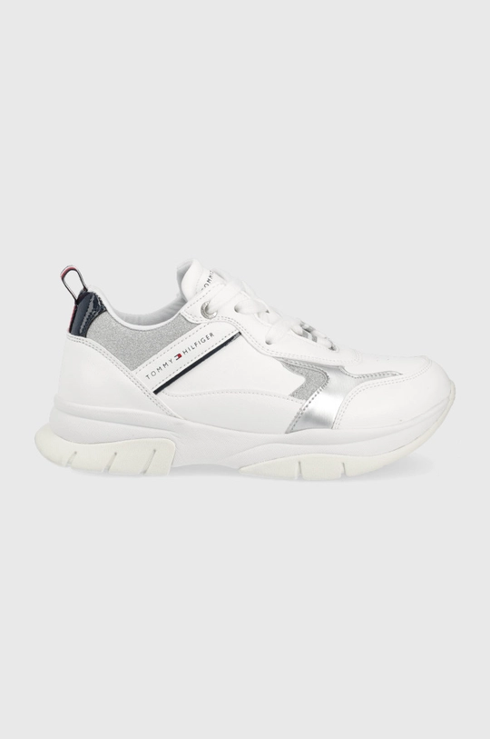 biały Tommy Hilfiger sneakersy dziecięce Dziewczęcy