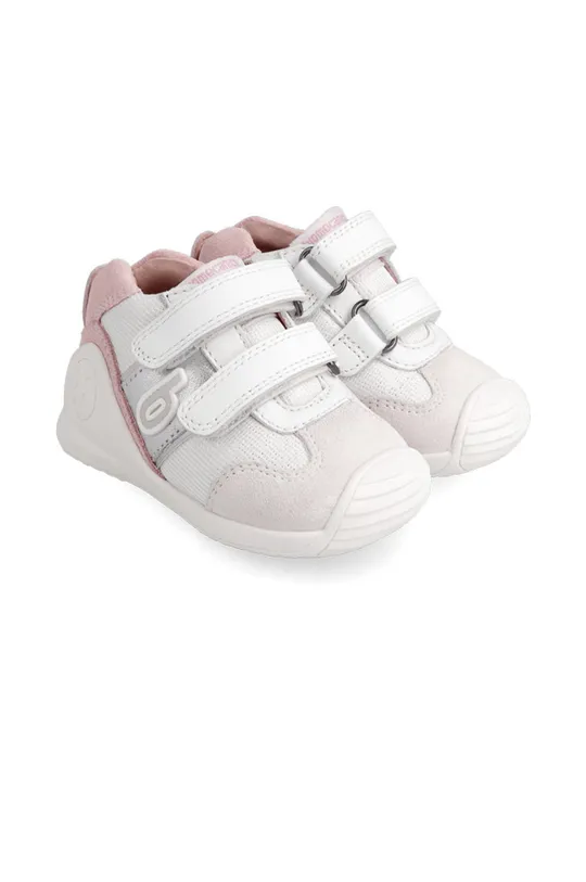 Παιδικά δερμάτινα παπούτσια Biomecanics λευκό