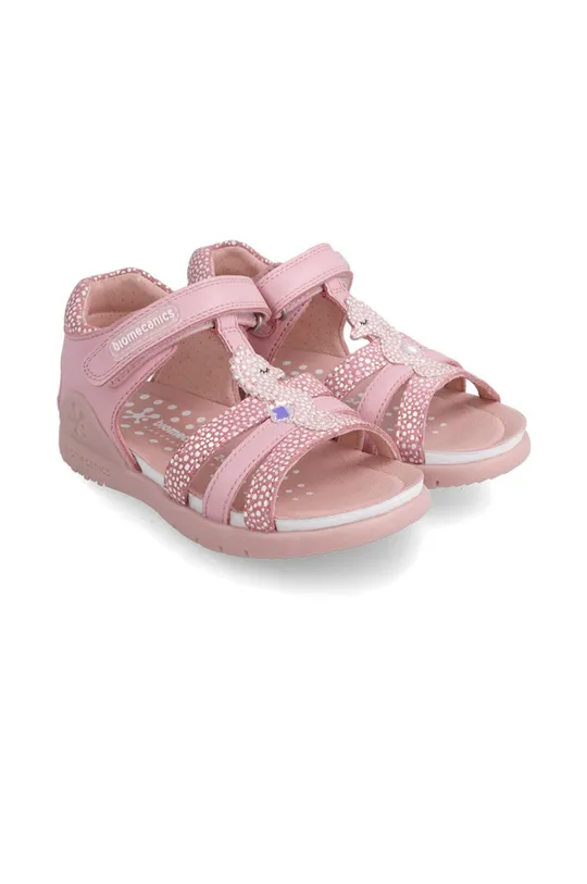 Biomecanics sandały skórzane dziecięce różowy