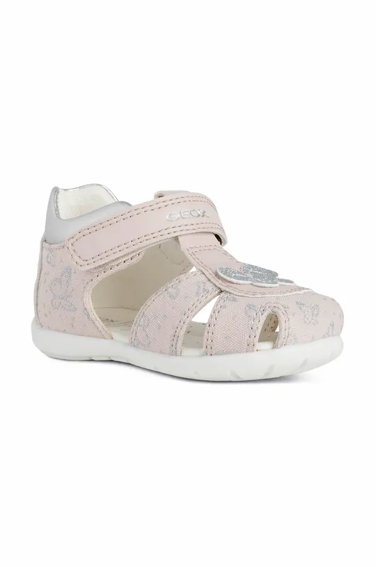 Detské kožené sandále Geox ružová