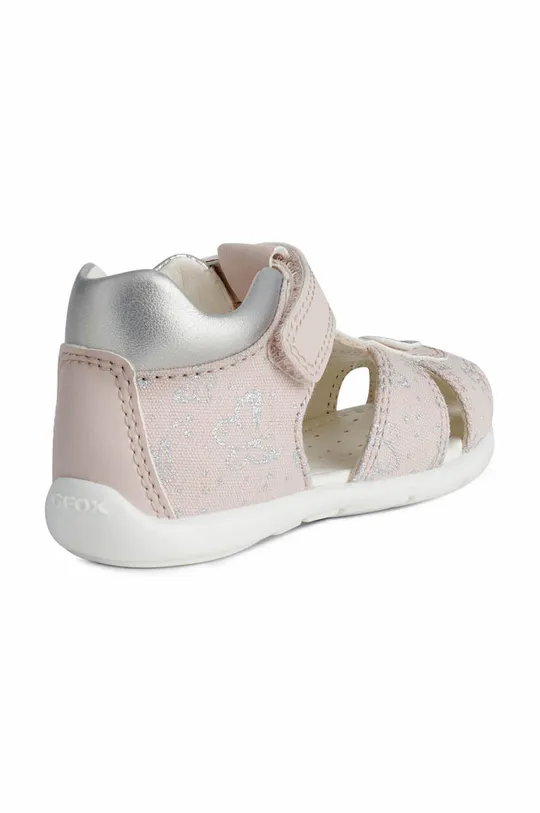 ružová Detské kožené sandále Geox