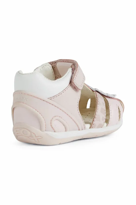 ružová Detské kožené sandále Geox
