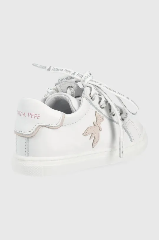 Παιδικά δερμάτινα παπούτσια Patrizia Pepe λευκό
