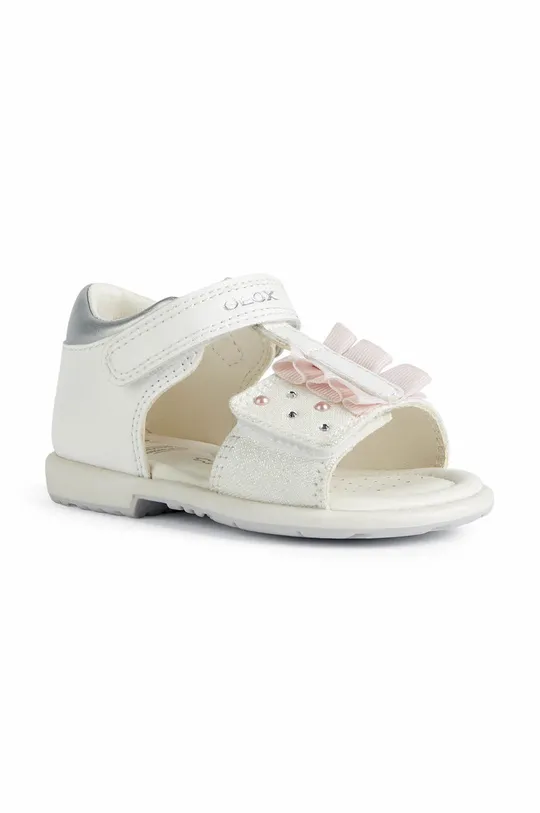 Detské kožené sandále Geox biela