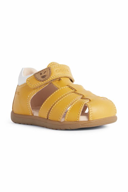 Dětské kožené sandály Geox žlutá