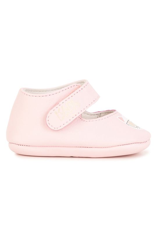 Kojenecké kožené boty Karl Lagerfeld růžová