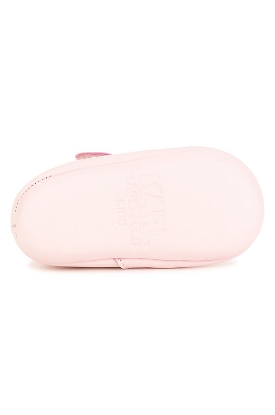 růžová Kojenecké kožené boty Karl Lagerfeld