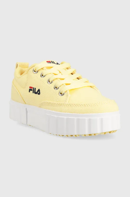 Παιδικά πάνινα παπούτσια Fila κίτρινο