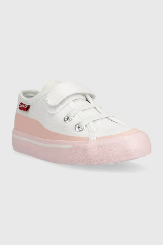 Παιδικά πάνινα παπούτσια Levi's ροζ