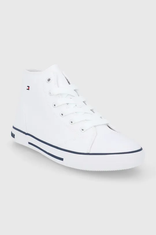 Παιδικά πάνινα παπούτσια Tommy Hilfiger λευκό