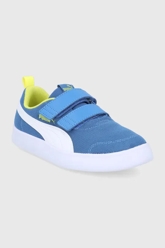 Puma - Παιδικά πάνινα παπούτσια Courtflex v2 μπλε