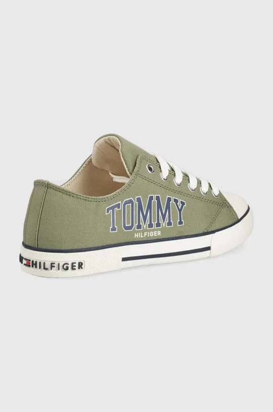 Παιδικά πάνινα παπούτσια Tommy Hilfiger πράσινο