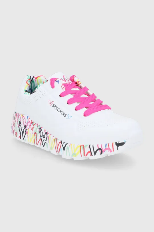 Skechers buty dziecięce Uno LIte Lovely Luv x JGoldcrown biały