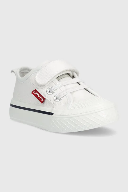 Παιδικά πάνινα παπούτσια Levi's λευκό