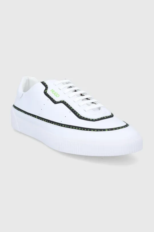 Δερμάτινα παπούτσια Hugo Zero λευκό