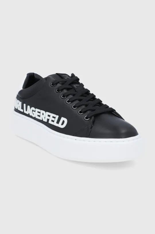 Usnjeni čevlji Karl Lagerfeld Maxi Kup črna