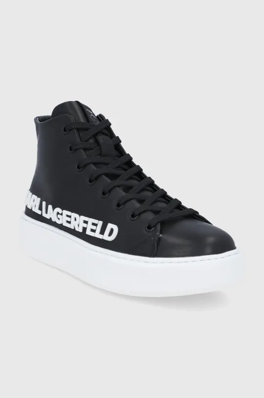 Usnjeni čevlji Karl Lagerfeld Maxi Kup črna