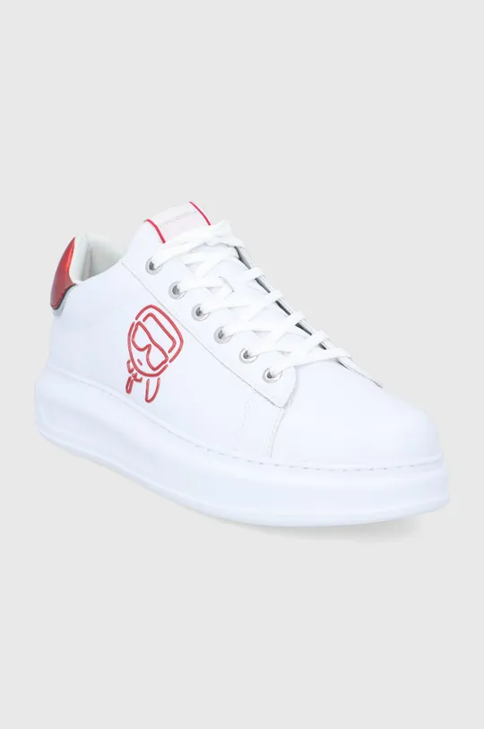Δερμάτινα παπούτσια Karl Lagerfeld KAPRI MENS λευκό