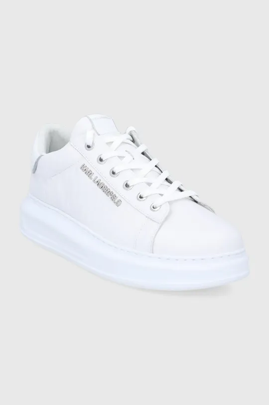 Kožne cipele Karl Lagerfeld Kapri Mens bijela