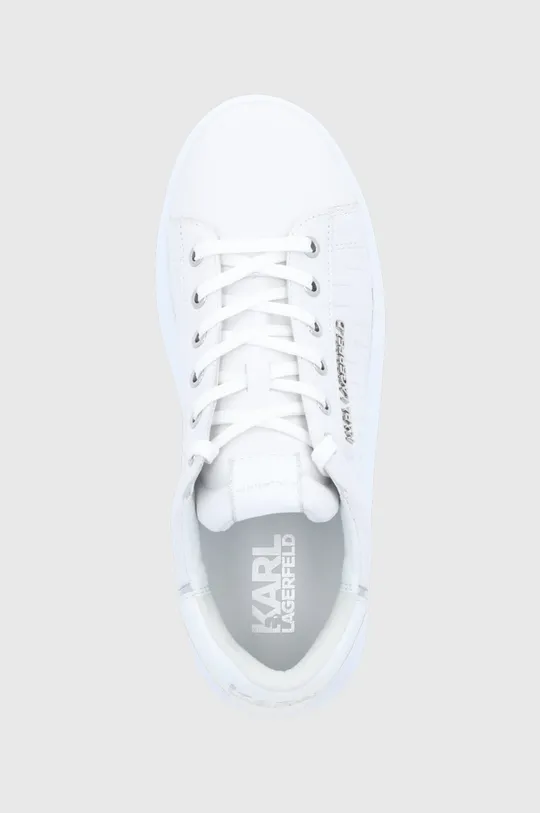 biały Karl Lagerfeld buty skórzane KAPRI MENS KL52549.011