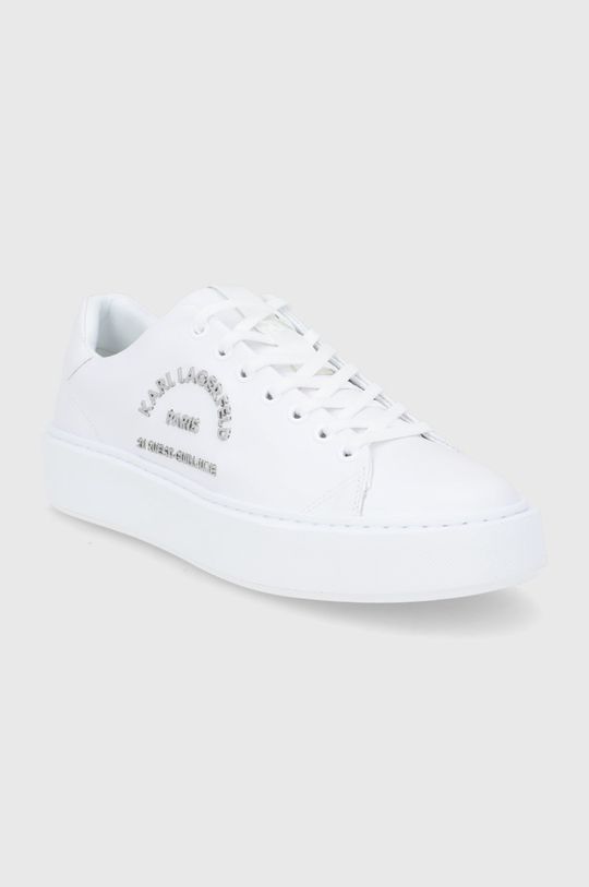 Karl Lagerfeld buty skórzane MAXI KUP biały