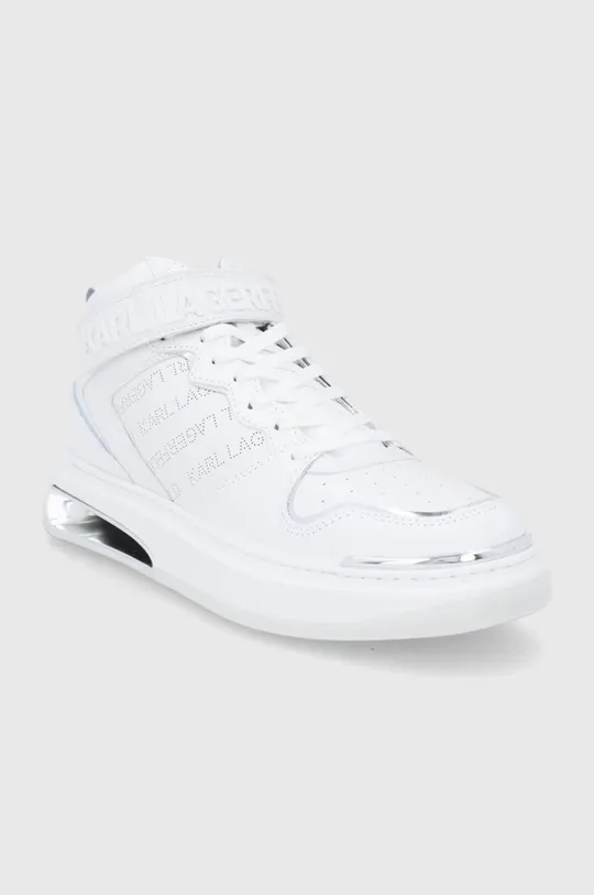 Kožená obuv Karl Lagerfeld Elektro biela