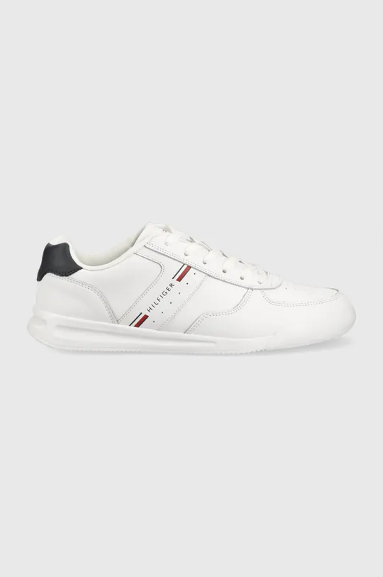 λευκό Δερμάτινα αθλητικά παπούτσια Tommy Hilfiger Ανδρικά