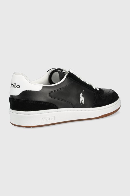 Kožené sneakers boty Polo Ralph Lauren Polo Crt černá