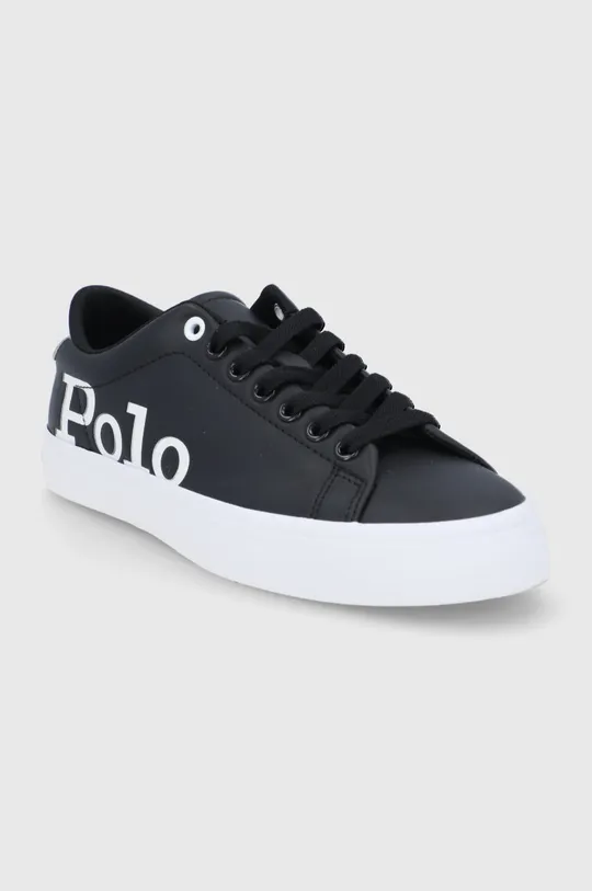Usnjeni čevlji Polo Ralph Lauren Longwood črna