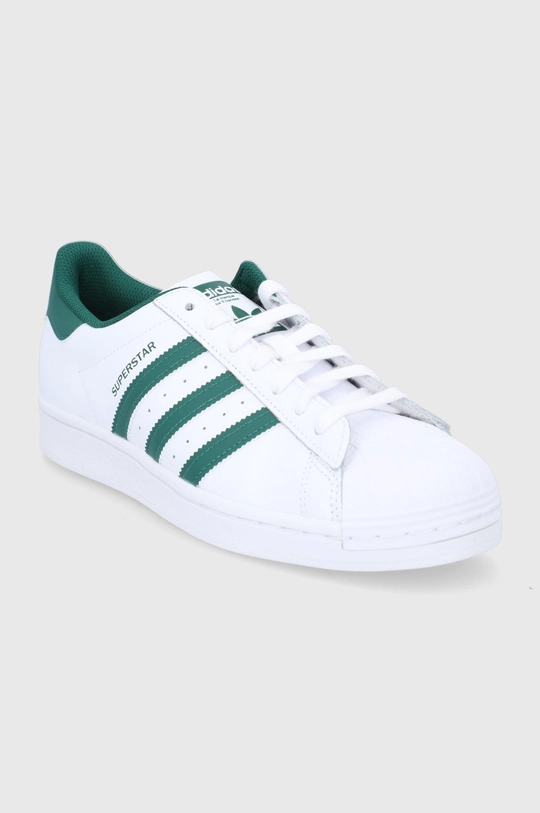 Kožené boty adidas Originals Superstar bílá