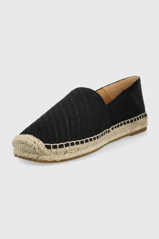 Espadrile Emporio Armani  Vanjski dio: Tekstilni materijal, Prirodna koža Unutrašnji dio: Tekstilni materijal, Prirodna koža Potplat: Sintetički materijal