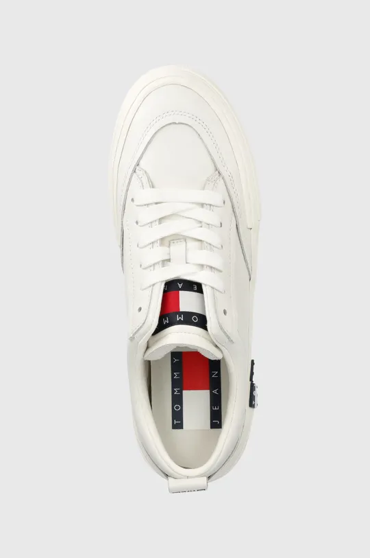 λευκό Δερμάτινα ελαφριά παπούτσια Tommy Jeans